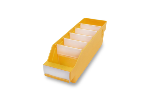 Regalkasten mit Sichtöffnung, gelb, Tiefe 300 mm