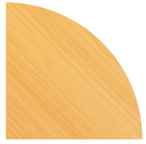 Rundes Verkettungselement Terra Nova 90°, Breite x Tiefe 800 x 800 mm, Platte Buche