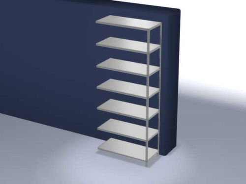 hofe Schraubregal Anbaufeld, 7 Böden, mit korrosionsschützender Zinkbeschichtung