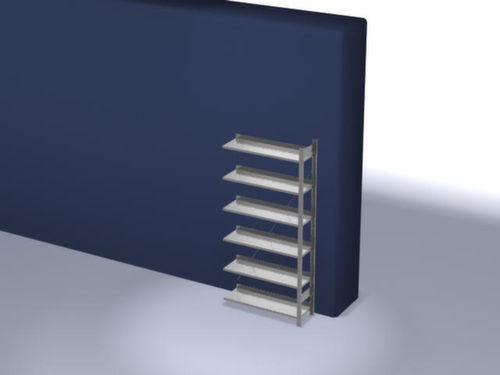 hofe Akten-Steckregal Anbaufeld, 6 Böden, mit korrosionsschützender Zinkbeschichtung