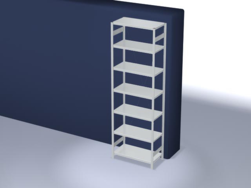 hofe Traversenregal in schwerer Bauart, Höhe x Breite x Tiefe 3000 x 1060 x 535 mm, 7 Böden