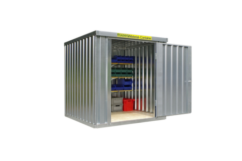 SĂ€bu Verzinkter Materialcontainer FLADAFIÂź mit FlĂŒgeltĂŒr