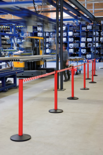 Gurtpfosten Safety mit 1 Gurt, Gurtlänge 3,7 m, Pfosten Aluminium