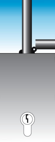 Sperrpfosten aus Edelstahl, Höhe 900 mm, zum Aufdübeln