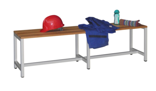 PAVOY Umkleidebank Basis mit Holzleisten