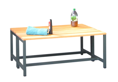 PAVOY Umkleidebank Basis mit Holzleisten