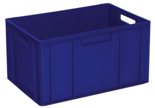 Euronorm-Stapelbehälter Basic mit verstärktem Rippenboden, blau, Inhalt 63 l