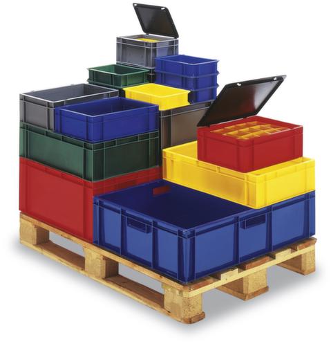 Euronorm-Stapelbehälter Wände + Boden geschlossen, rot, Inhalt 10 l