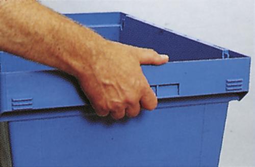 BITO Mehrwegbehälter verplombbar, Inhalt 76 l, Zweiteiliger Scharnierdeckel