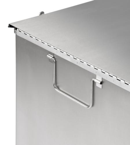 Industrie-Treteimer mit Tragegriff, 45 l, weiß, Deckel weiß