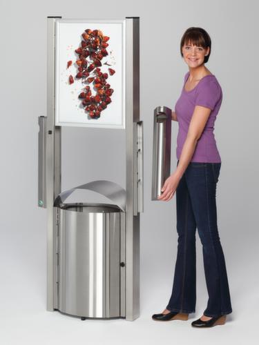 Edelstahl-Abfallbehälter für den Außenbereich, 50 l