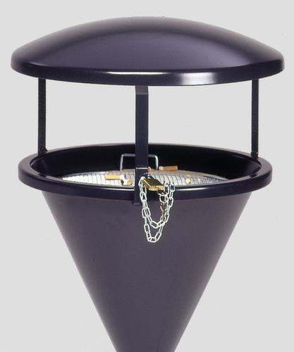 Standascher mit Dach, RAL7021 Schwarzgrau