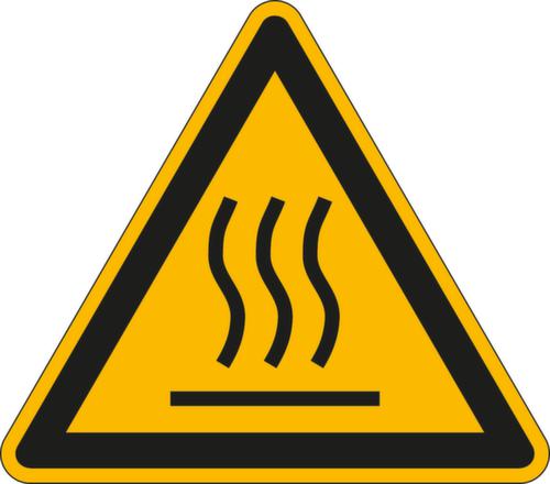 Warnschild vor heißer Oberfläche, Aufkleber