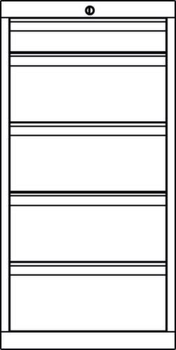 PAVOY Schubladenschrank Basis Plus RAL7035, 5 Schublade(n), RAL7035 Lichtgrau/RAL7035 Lichtgrau