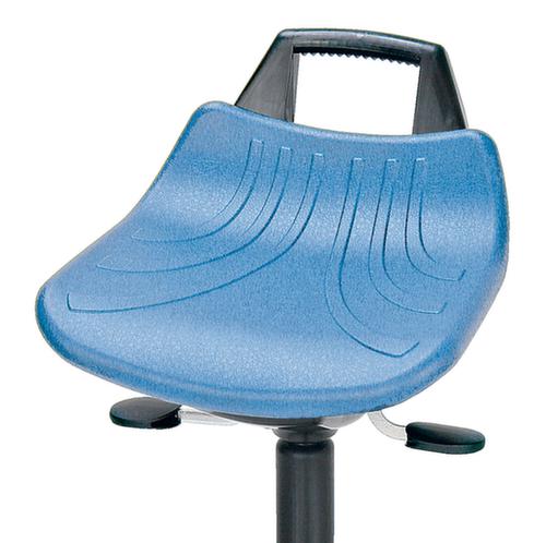 Drehhocker, Sitz blau, Rollen