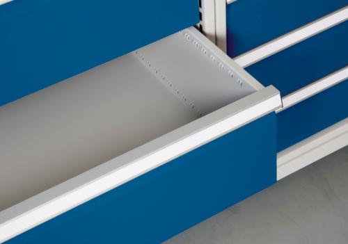 Bedrunka + Hirth Werkbank mit Buche-Massivholzplatte Gestell in vielen Farben, 5 Schubladen, 1 Schrank