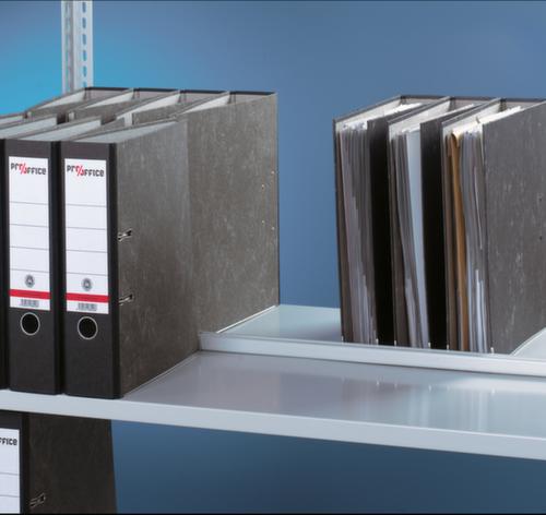 META Akten-Schraubregal zur beidseitigen Nutzung, 5 Böden, RAL7035 Lichtgrau