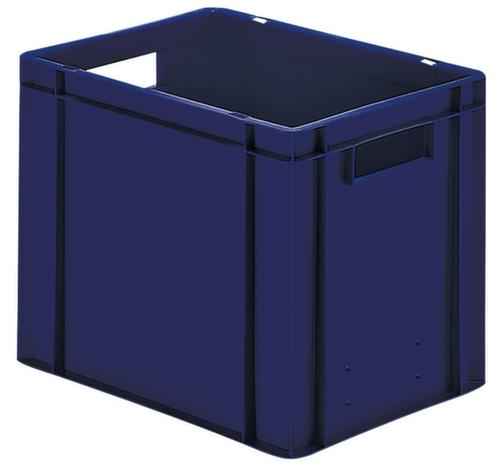 Euronorm-Stapelbehälter Wände + Boden geschlossen, blau, Inhalt 29 l