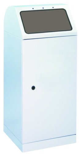 stumpf Wertstoffsammler Flex M mit großem Einwurf, 70 l, RAL7035 Lichtgrau, Deckel RAL1003 Signalgelb
