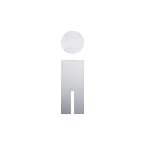 Türschild mit Silhouette, "WC Herren"