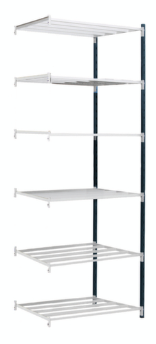 Manorga Steckregal zur beidseitigen Nutzung, Höhe x Breite x Tiefe 2500 x 966 x 400 mm, 6 Böden