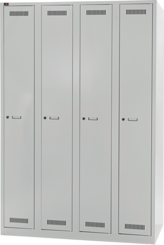 Bisley Garderobenschrank Light lichtgrau mit 4 Abteilen