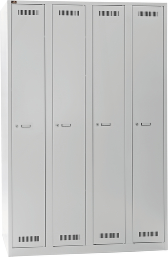 Bisley Garderobenschrank Light lichtgrau mit 4 Abteilen