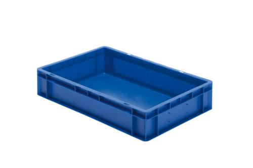 Euronorm-Stapelbehälter Wände + Boden geschlossen, blau, Inhalt 22 l
