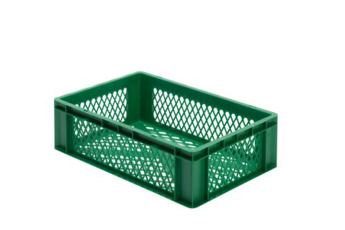 Euronorm-Stapelbehälter Wände + Boden durchbrochen, grün, Inhalt 33 l