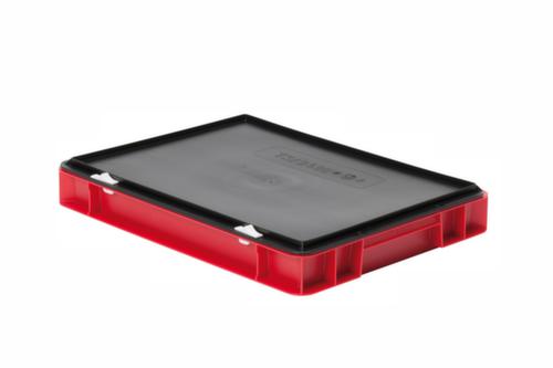 Euronorm-Stapelbehälter Wände + Boden geschlossen, rot, Inhalt 4,5 l