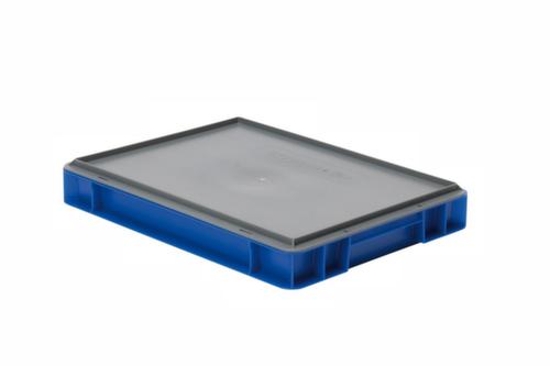 Euronorm-Stapelbehälter Wände + Boden geschlossen, blau, Inhalt 7 l