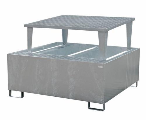 Auffangwanne mit Abfüllgestellen, für 1 x IBC