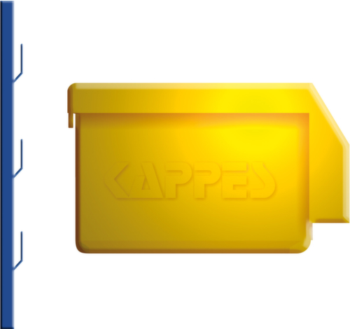 Schlitzplatte mit Sichtlagerkästen, Höhe x Breite 450 x 500 mm, RAL7035 Lichtgrau