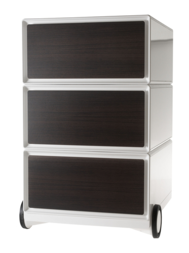Paperflow Rollcontainer easyBox, 3 Schublade(n), weiß/Wenge