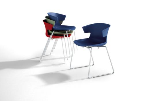 Quadrifoglio Kunststoffschalenstuhl COVE mit Kufengestell, grün