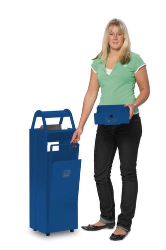 VAR Kombiascher mit 2 Einwurföffnungen, enzianblau
