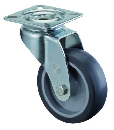 BS-ROLLEN Spurlose thermoplastische Apparaterolle, Traglast 90 kg, TPE-Bereifung