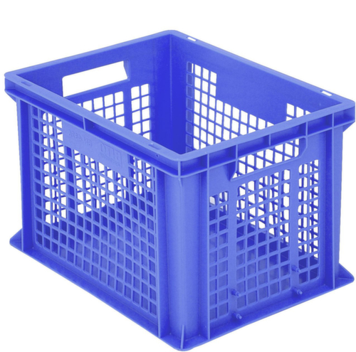 BITO Euronorm-Stapelbehälter Wände durchbrochen, blau, Inhalt 24 l