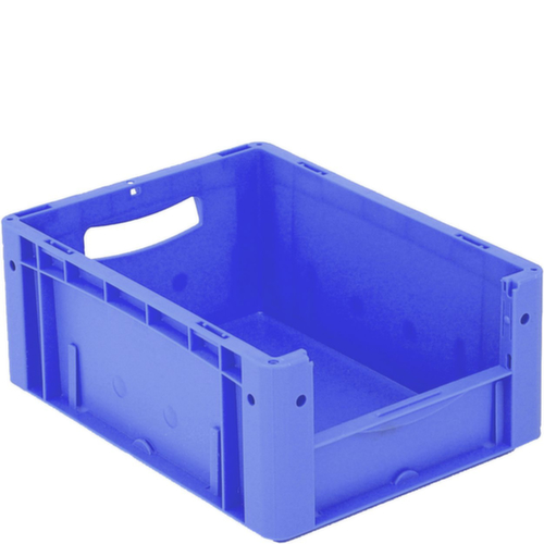 BITO Euronorm-Sichtlagerbehälter mit Eingrifföffnung, blau, HxLxB 170x400x300 mm