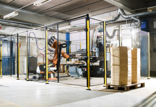 Axelent Schiebetür für Maschinen-Schutzgitter, Höhe x Breite 2300 x 5900 mm