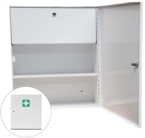 actiomedic Erste-Hilfe-Schrank aus Stahl, leer / für Füllung nach DIN 13169