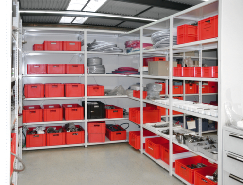 hofe System-Steckregal in Standard Bauart, Höhe x Breite x Tiefe 3000 x 1360 x 435 mm, 7 Böden