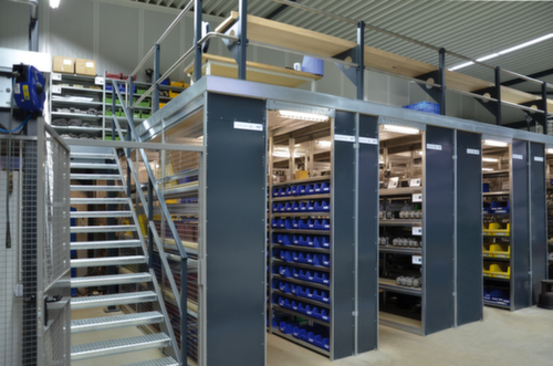 hofe Traversenregal in Standard Bauart, Höhe x Breite x Tiefe 3000 x 1010 x 635 mm, 7 Böden