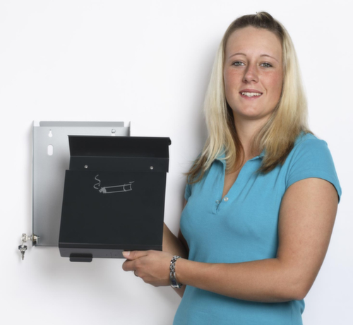 Wandascher mit Schutzdach, anthrazit