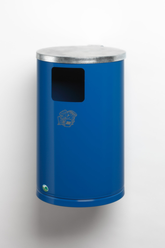 VAR Abfallsammler WR 1 mit Deckel, 30 l, RAL5010 Enzianblau