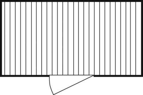 Säbu Lackierter Materialcontainer FLADAFI® mit Holzfußboden