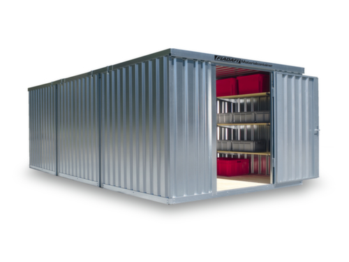 SĂ€bu Verzinkter Materialcontainer FLADAFIÂź mit 3 Modulen