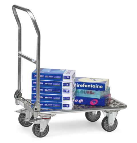 fetra Klappbarer Alu-Schiebebügelwagen, Traglast 200 kg