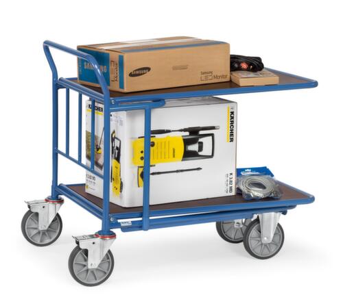 fetra Raumsparwagen mit 2 rutschfesten Etagen, Traglast 500 kg, Ladefläche 1000 x 700 mm