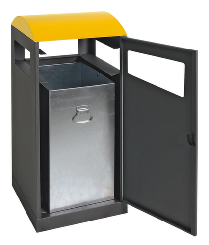 Abfallbehälter mit farbiger Haube, 90 l, RAL7016 Anthrazitgrau